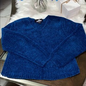 SPICE IT UP BLUE KNIT SWEATER. Size S